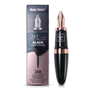Music Flower Long Lasting 24h Matte Liquid  Waterproof  Black Eyeliner Pencil