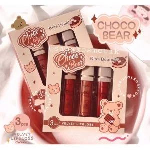 Kiss Beauty Choco Bear 3in1 Lipstick Set 6903072400379