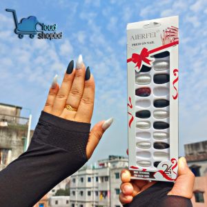 New 24 pieces Artificial Fake Nails Set cloud shop bd