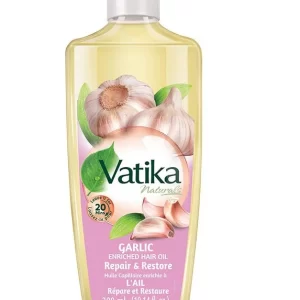 Vatika Multivitamin Enriched Garlic Hair Oil 200ml | Garlic, ghergir, rosemary | 100% natural oils | For beautiful strong hair