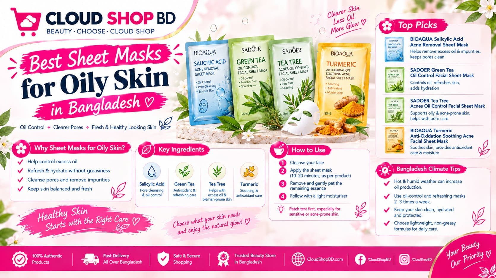 Best Sheet Masks for Oily Skin in Bangladesh: A Complete Buying Guide