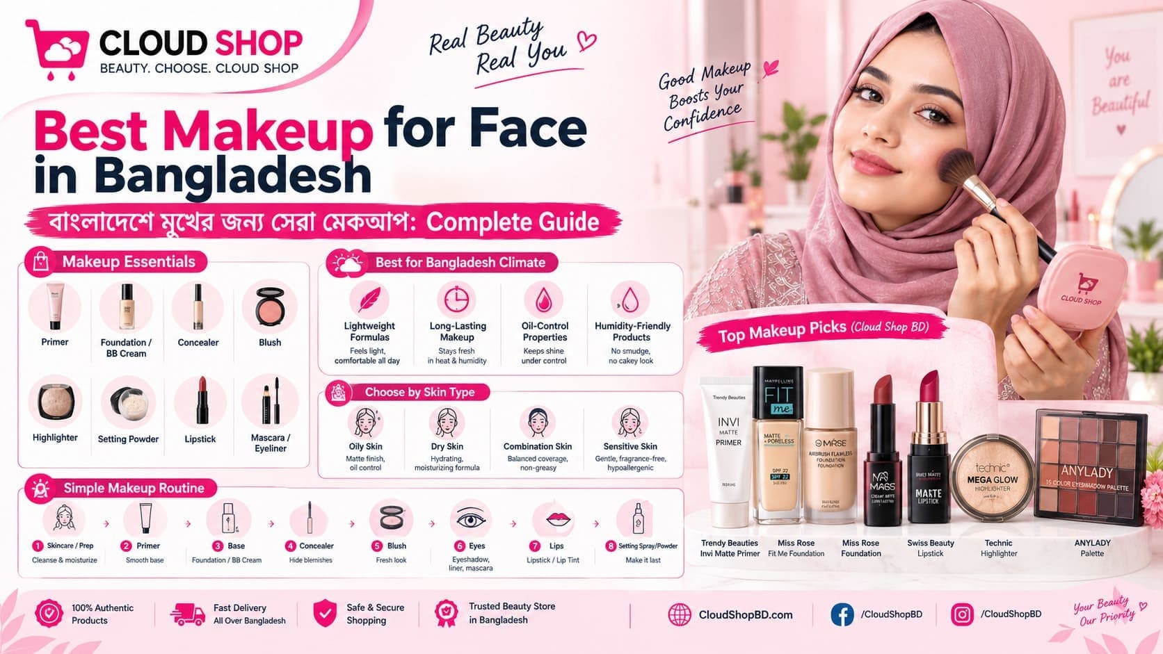 Best Makeup for Face in Bangladesh
