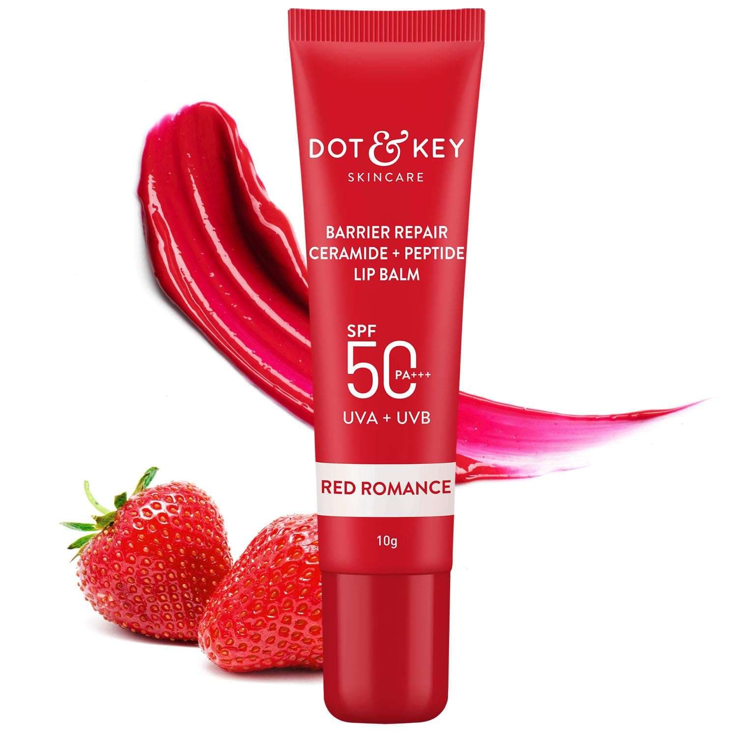 Dot & Key Barrier Repair Ceramide & Peptide Lip Balm - Red Romance (10g)