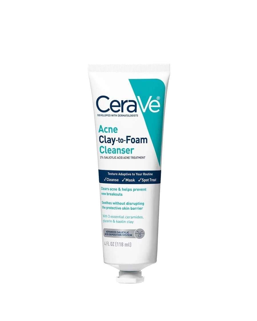 CeraVe Acne Clay-to-Foam Facial Cleanser 118ml