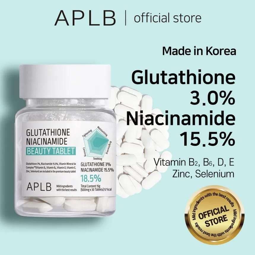 Aplb – Glutathione Niacinamide Beauty Tablet 500mg X 30 Tablets