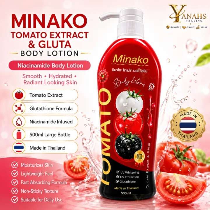 Minako Tomato Extract & Gluta Body Lotion (500ml)