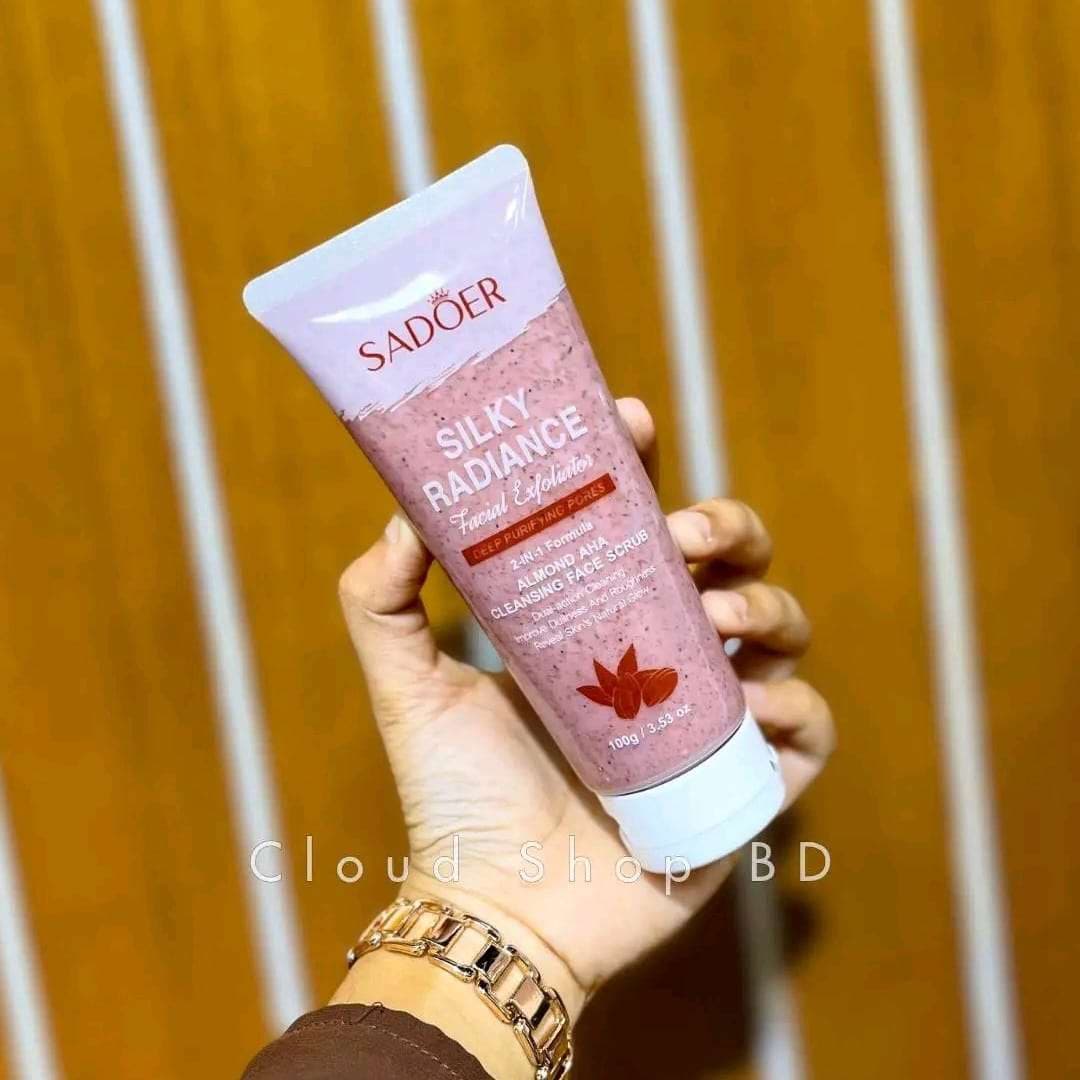 SADOER Silky Radiance Almond AHA Cleansing Face Scrub (100g)