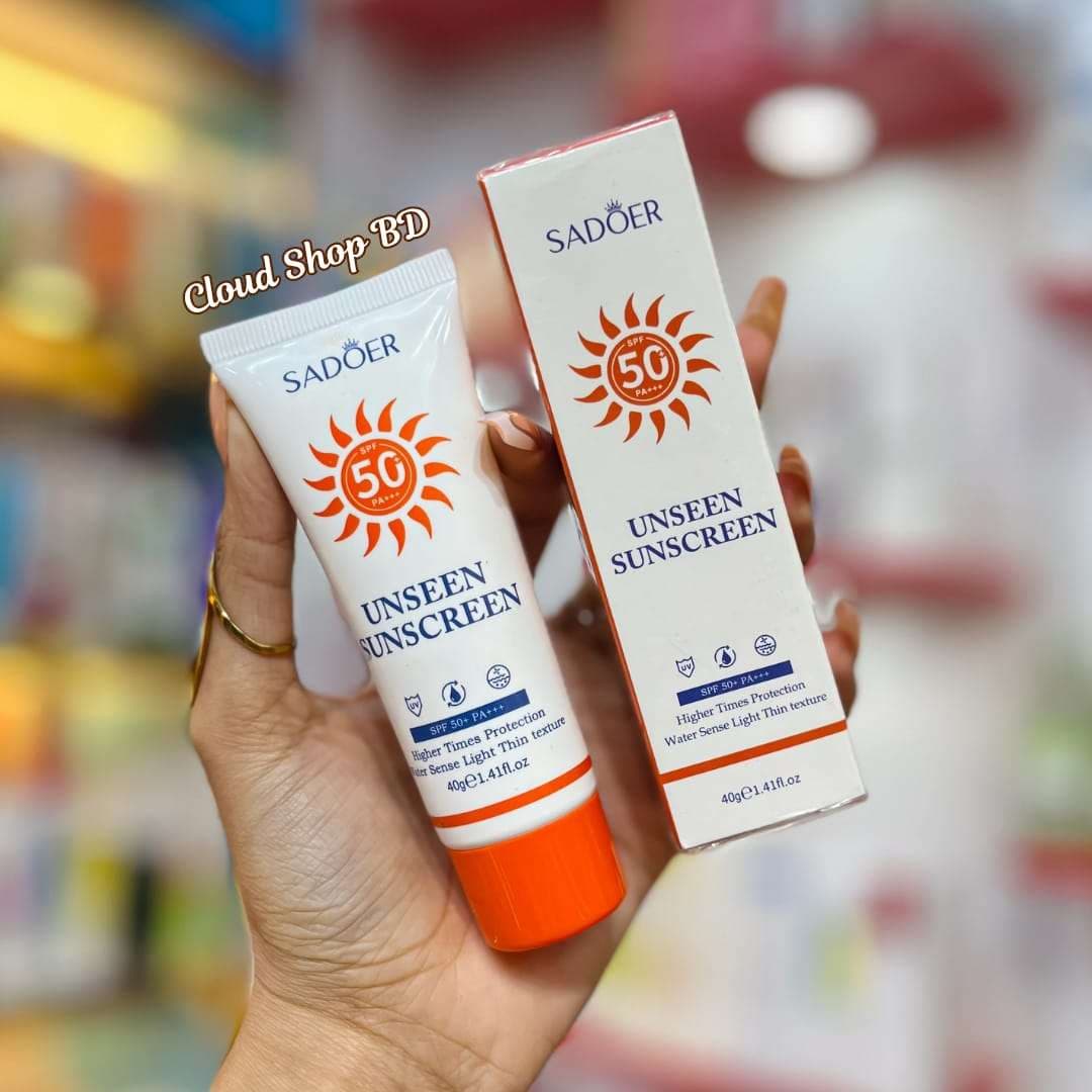 SADOER Unseen Sunscreen with SPF 50+ PA+++ – 40g