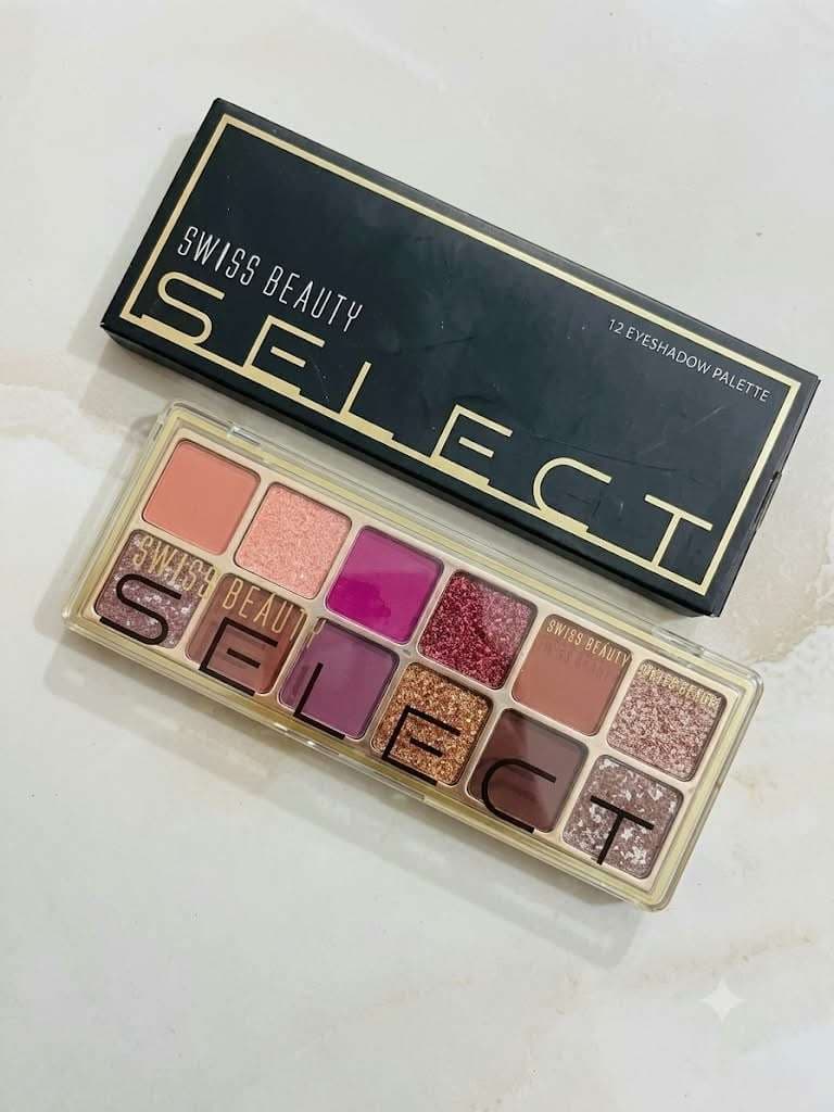 Swiss Beauty Select 12 Color Eyeshadow Palette (Slow Days 01)