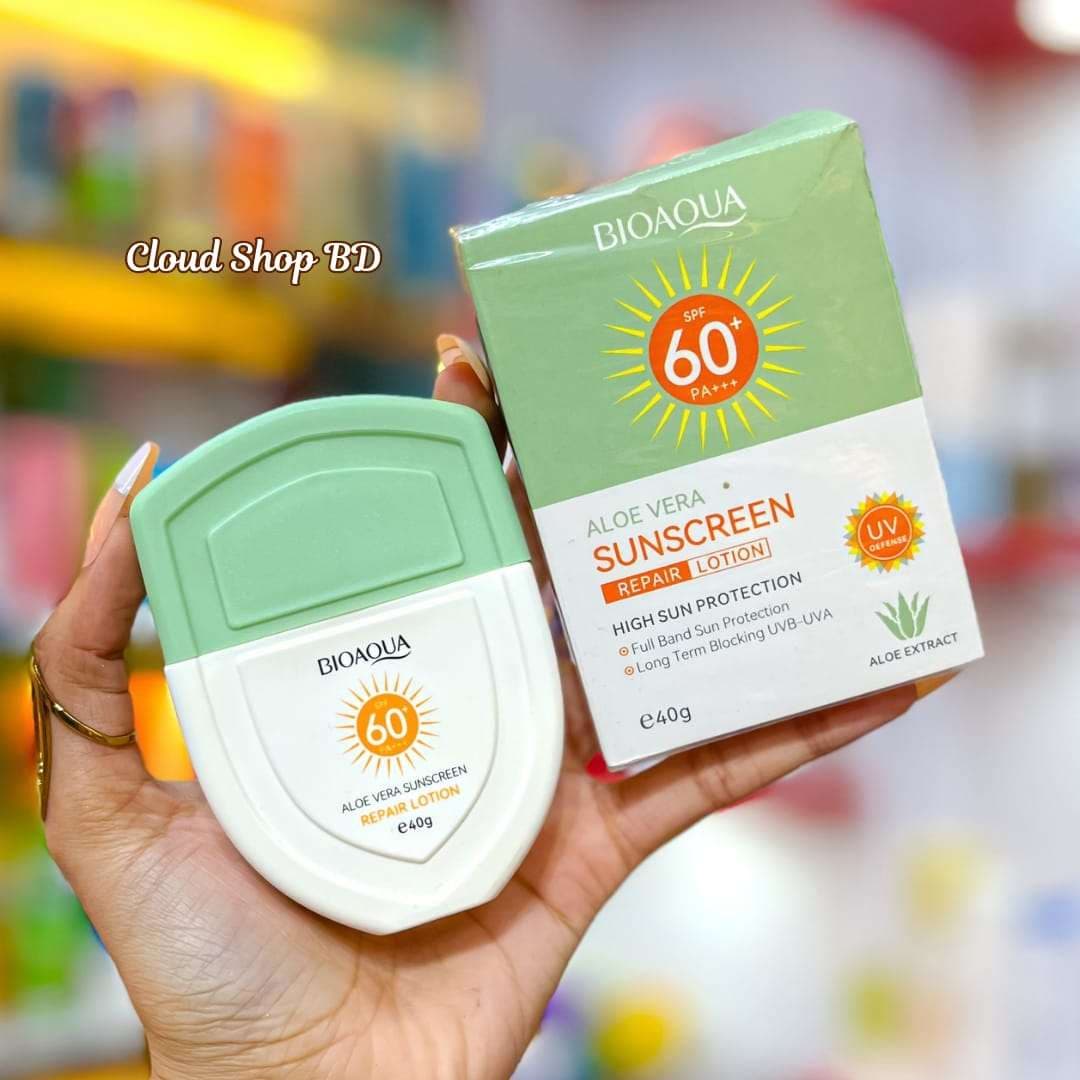 BIOAQUA Aloe Vera Sunscreen Repair Lotion SPF 60+ PA+++ (40g)