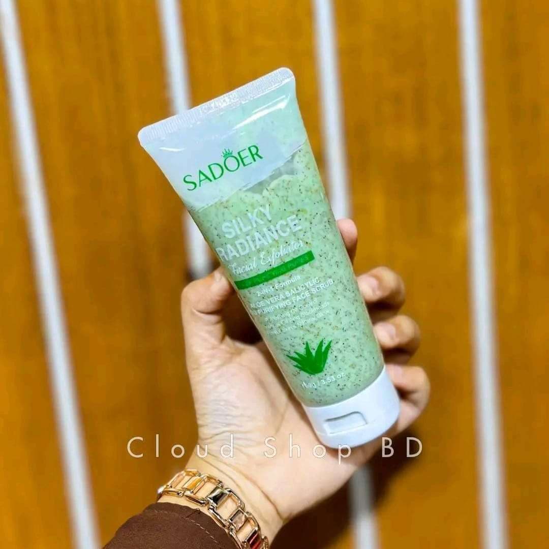 SADOER Silky Radiance Aloe Vera Salicylic Acid Purifying Face Scrub (100g)