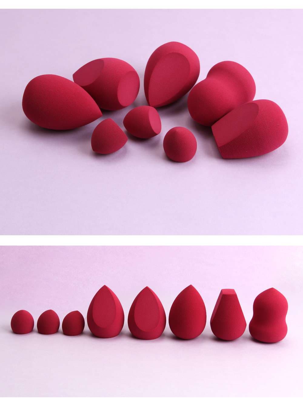 MAANGE 8pcs makeup sponge with a box Red 2