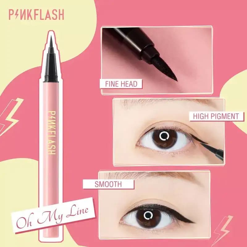 Pink Flash – E01 Lock All Day Eyeliner (Black) 2