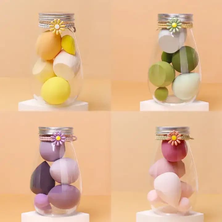 Beauty Blender Jar Set of 6 Soft Makeup Sponge ( Random) 2
