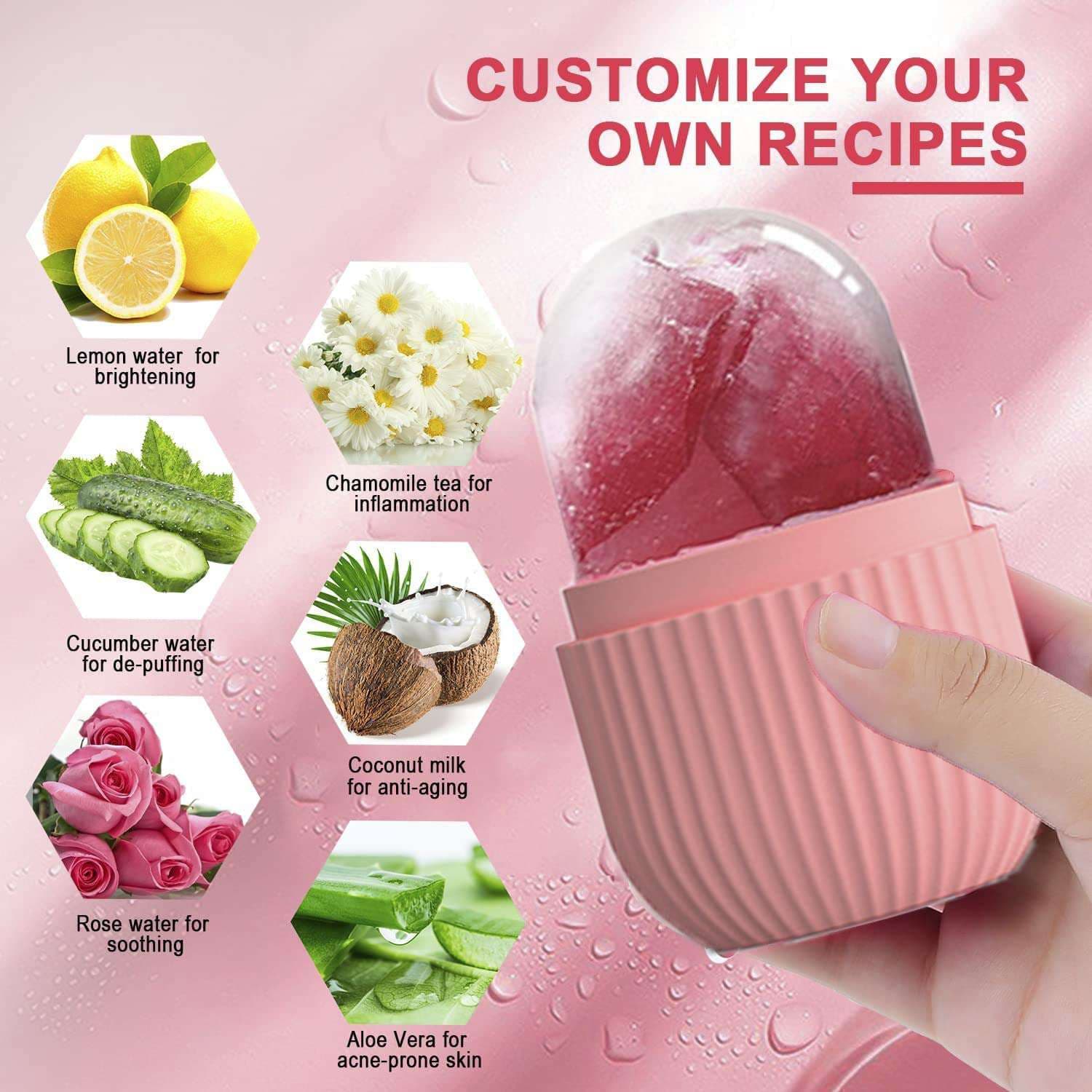 Reusable Beauty Ice Facial Roller Random Color 1 Pcs 3