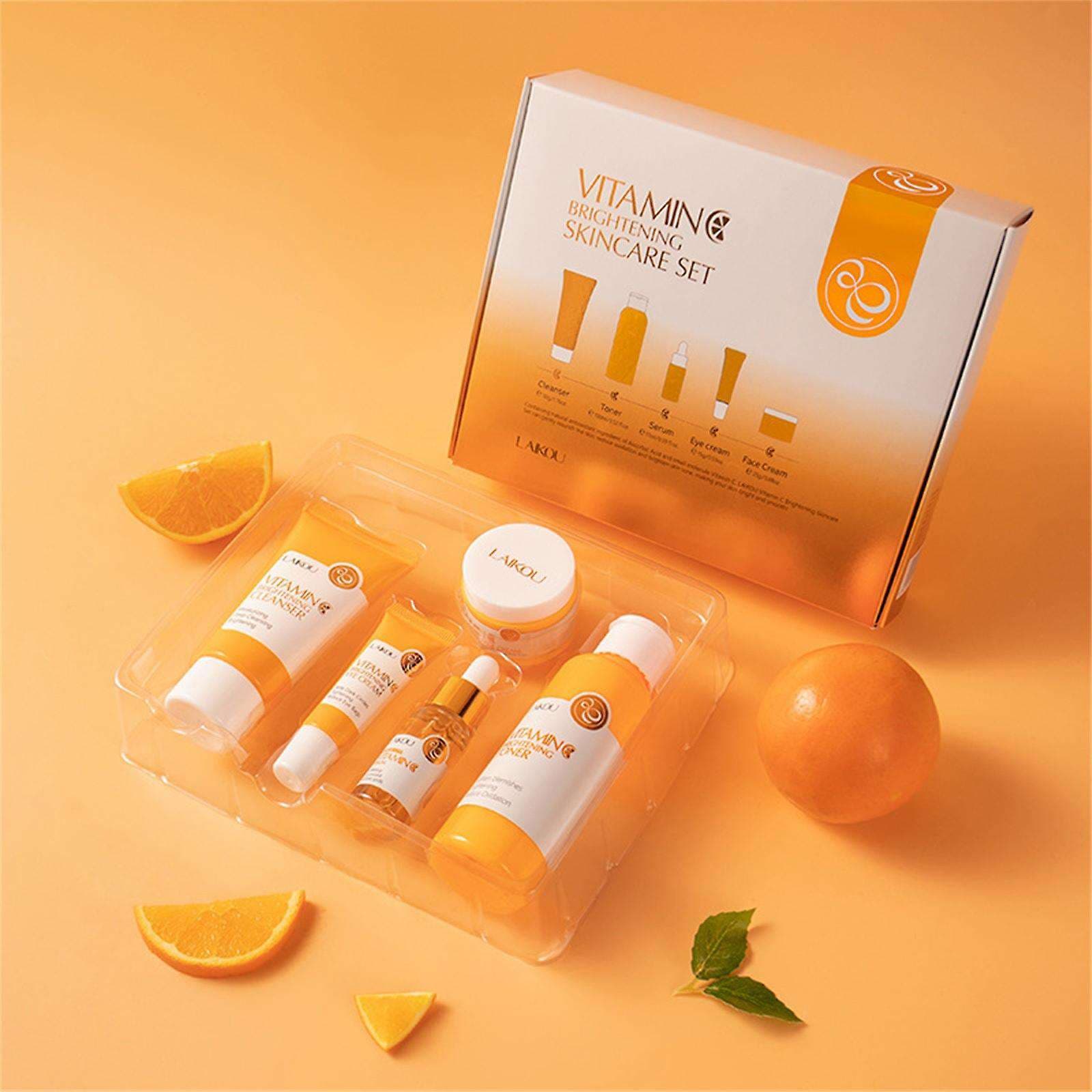 LAIKOU Vitamin C Brightening Skin Care 5 in 1 combo Set 2