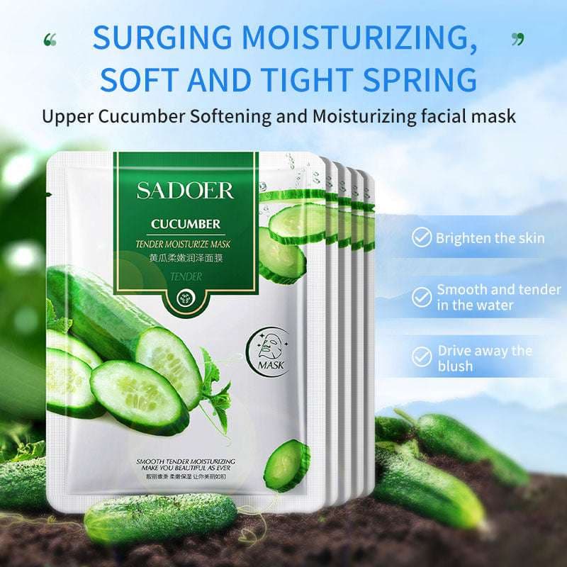 SADOER Cucumber Tender Moisturize Facial Sheet Mask 2