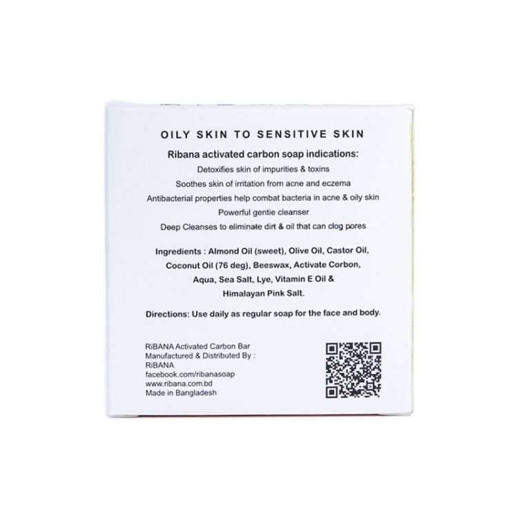 RIBANA Activated Carbon Soap (95gm) 3