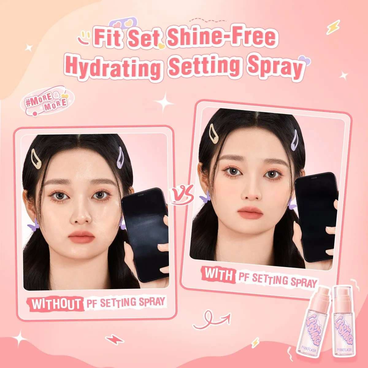 Pink Flash Double Fixing Setting Spray – 40ml 2