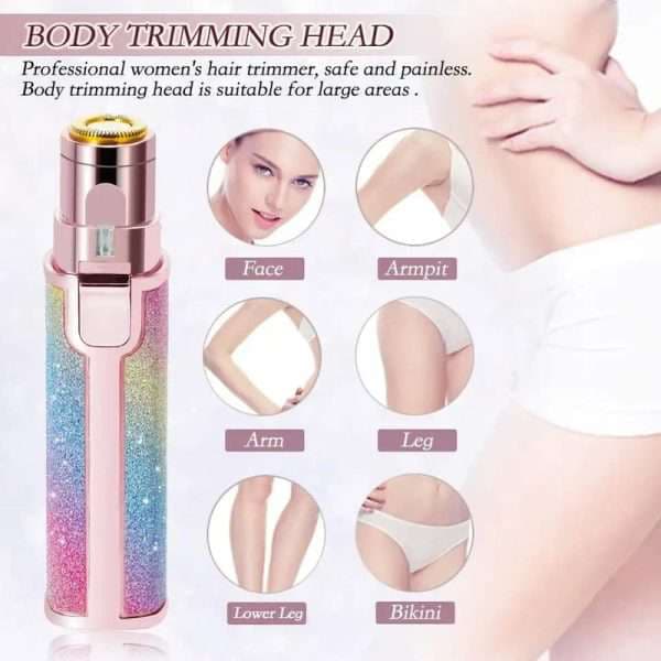Blawless 2 in 1 Painless Rechargeable Facial Hair Remover For Women 5
