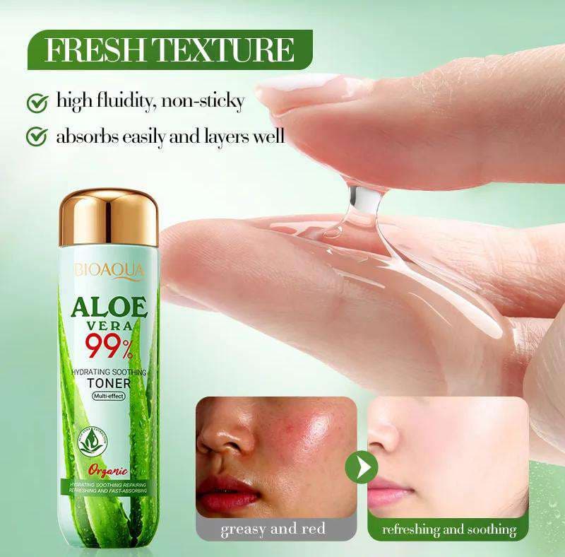 BIOAQUA Aloe Vera 99% Hydrating Soothing Toner 4