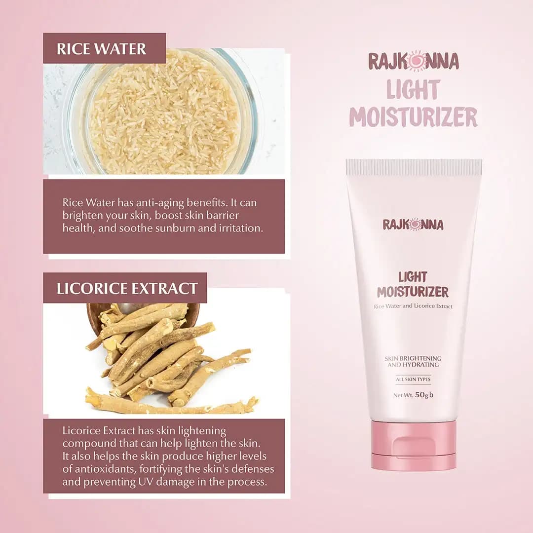 Rajkonna Light Moisturizer With Rice Water And Licorice Extract (50gm) 2