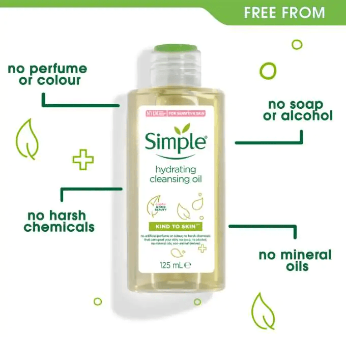 Simple Kind to Skin Hydrating Cleansing Oil -125ml 4