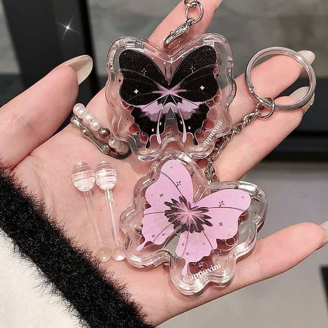 Cappuvini Lucky Butterfly Keychain Lip Gloss 7