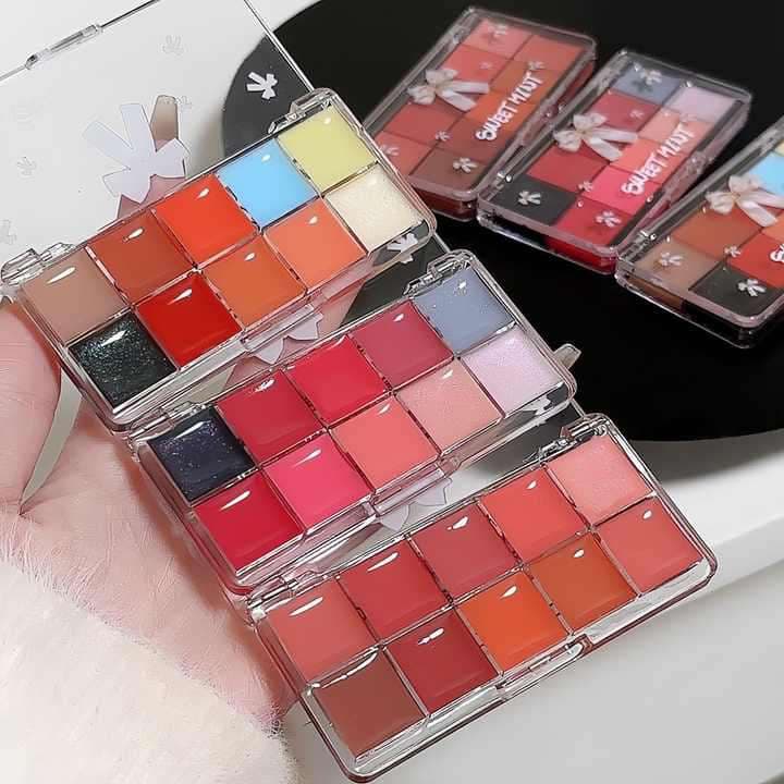 Sweet Mint 10 Colors Moisturizing Sweetheart Lip Palette 3