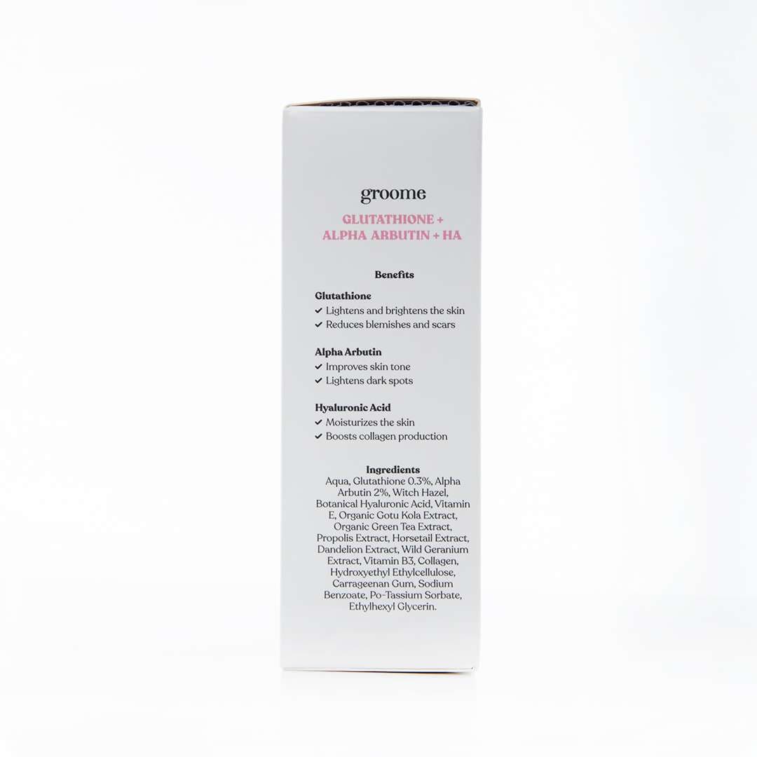 Groome Glutathione + Alpha Arbutin +HA Brightening Serum 30ml 4