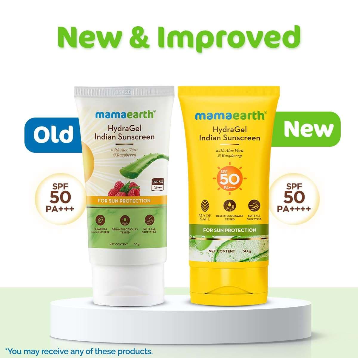 Mamaearth hydraGel indian sunscreen with aloe vera & raspberry 2