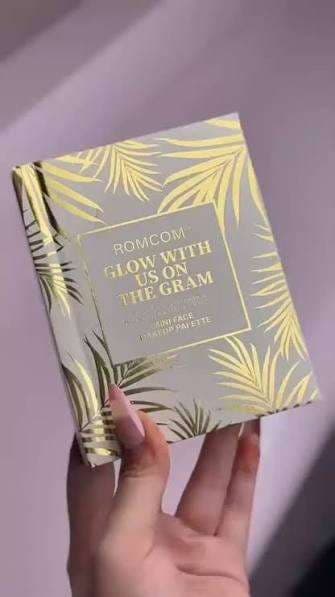 ROMCOM GLOW WITH US on the GRAM MINI FACE MAKEUP PALETTE