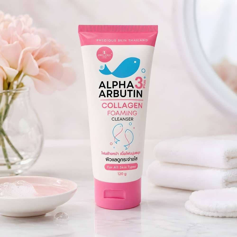 Precious Skin Alpha Arbutin 3+ Collagen Foaming Cleanser 120ml