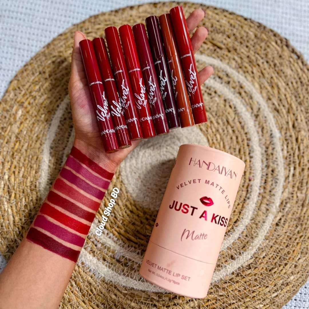 Handaiyan Just A Kiss- 8 pcs Velvet Matte Lipstick Set
