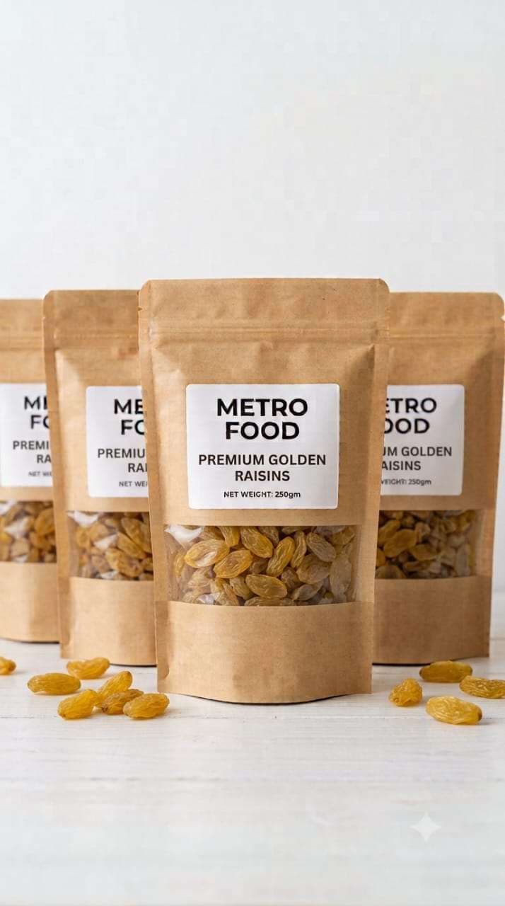 Metro food premium golden raisins 250 gm