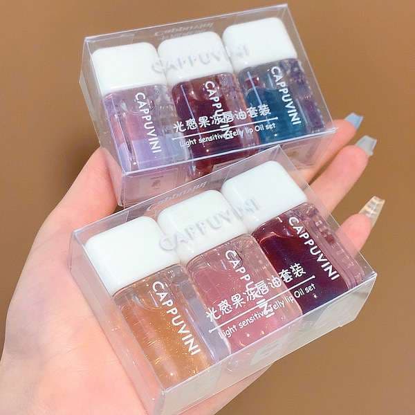 Cappuvini Light Sensitive Jelly Lip Oil Set
