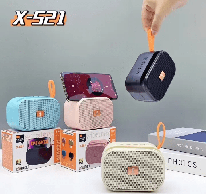 Bluetooth Speaker X-521 HiFi USB TF Card & FM Radio Supported Hi-Fi Audio Speaker