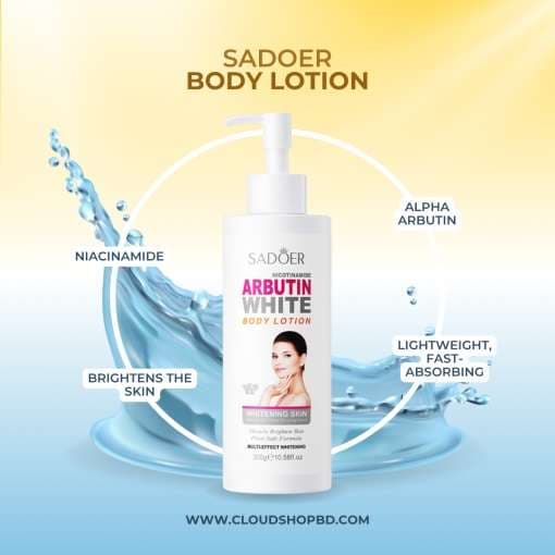 SADOER Niacinamide & Arbutin Whitening Body Lotion - 300g