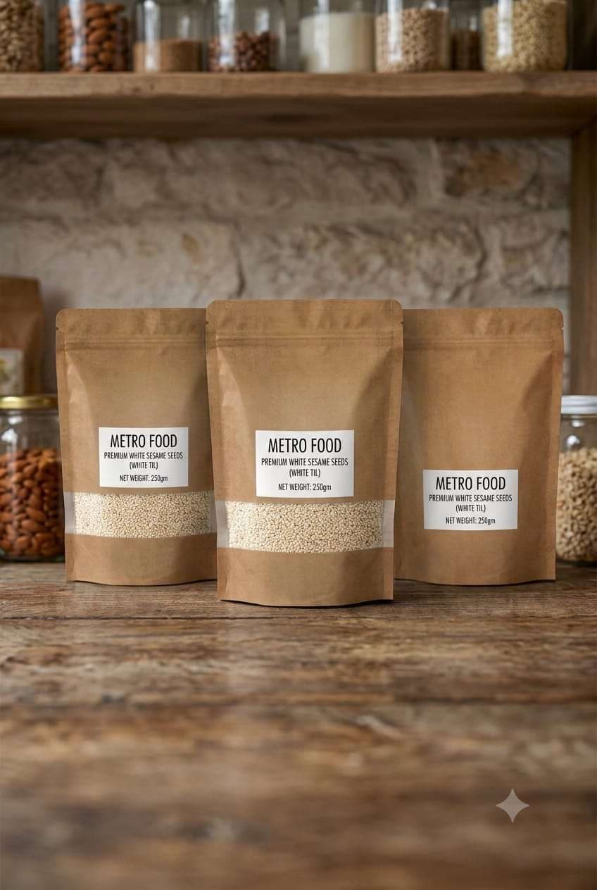 Metro food premium White Sesame Seeds 250 gm