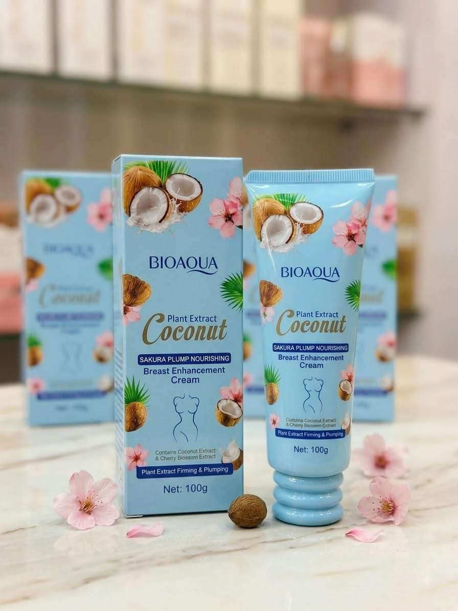 Bioaqua Plant Extract Coconut Sakura Plump Nourishing Breast Enhancement Cream (100g).