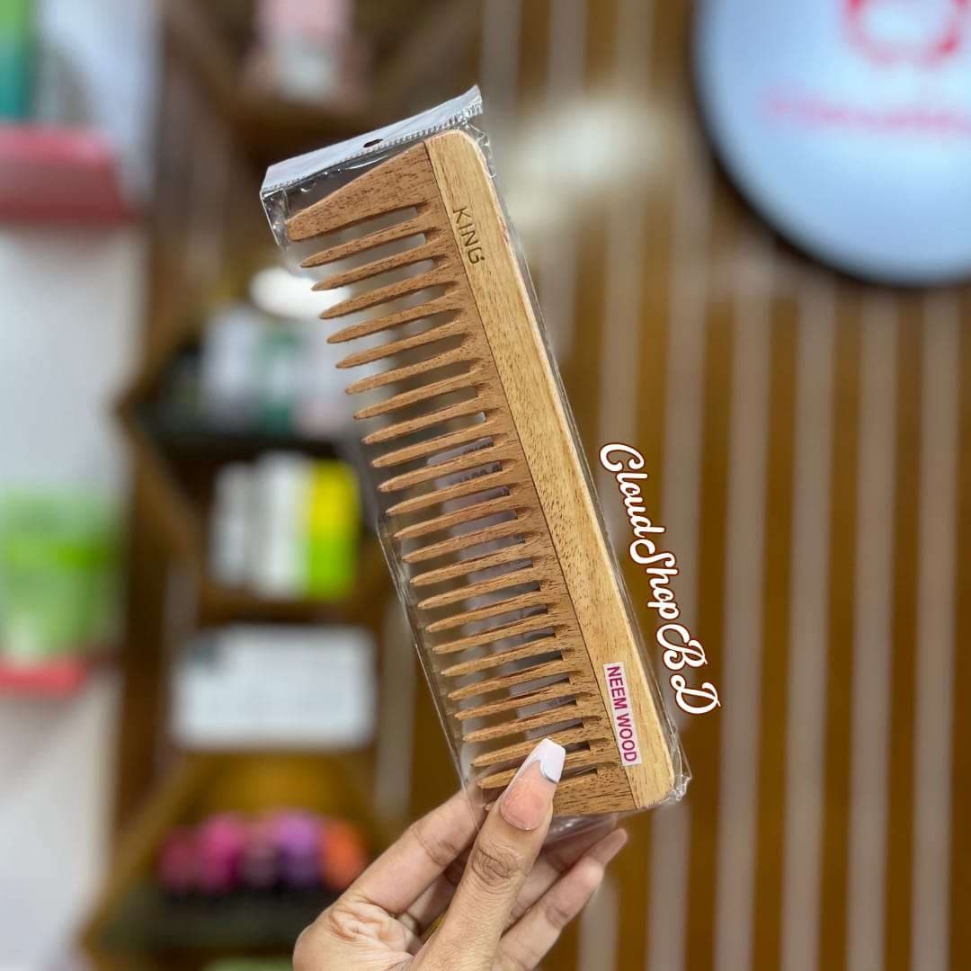 Natural Wooden Hair comb (Rectangle)