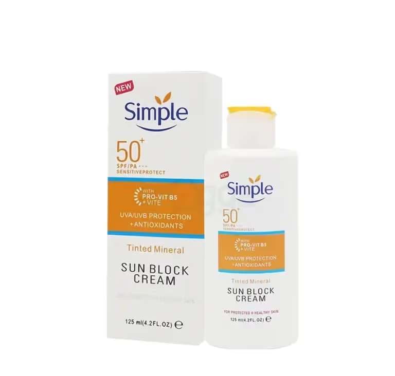 Simple Tinted Mineral Sun Block Cream 125ml