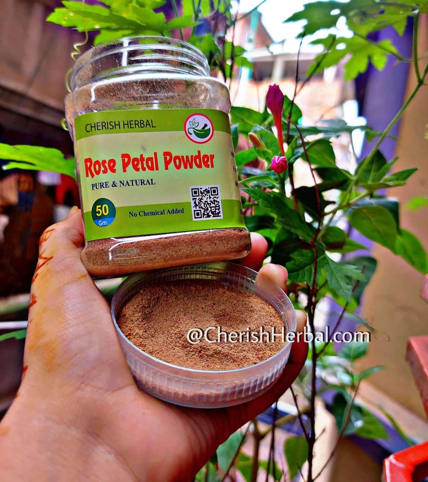 CHERISH HERBAL Rose Petal Powder 50gm গোলাপ পাপড়ি গুড়া ৫০ গ্রাম