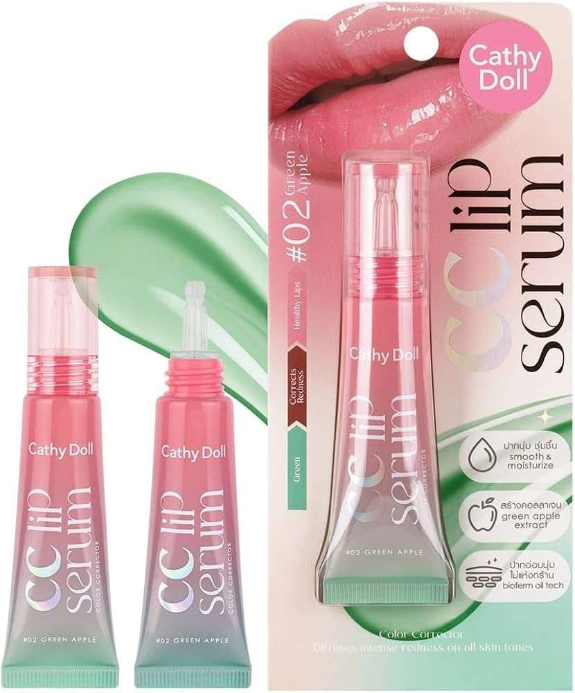 Cathy Doll CC Lip Serum Color Corrector – 02 Green Apple