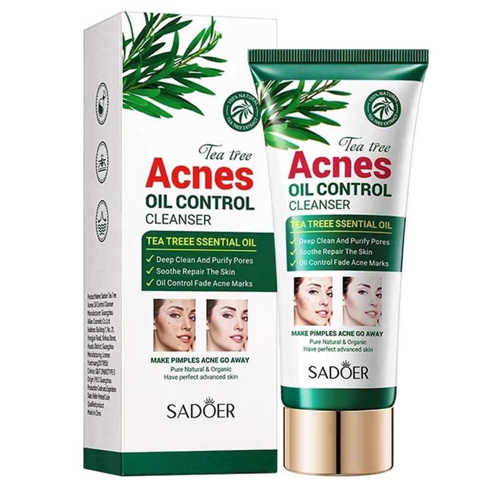 SADOER Tea Tee Pimple & Acnes Reduce Oil Control Cleanser- 100g Face Wash
