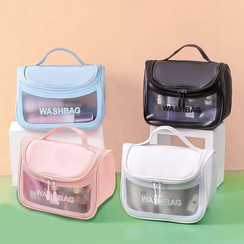 Multifunctional Transparent & Waterproof Cosmetics Bag for women 1 PC’s- Wash Bag