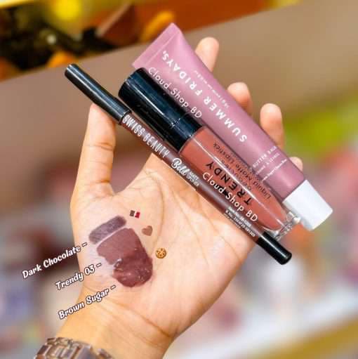 Dark brown lip combo
