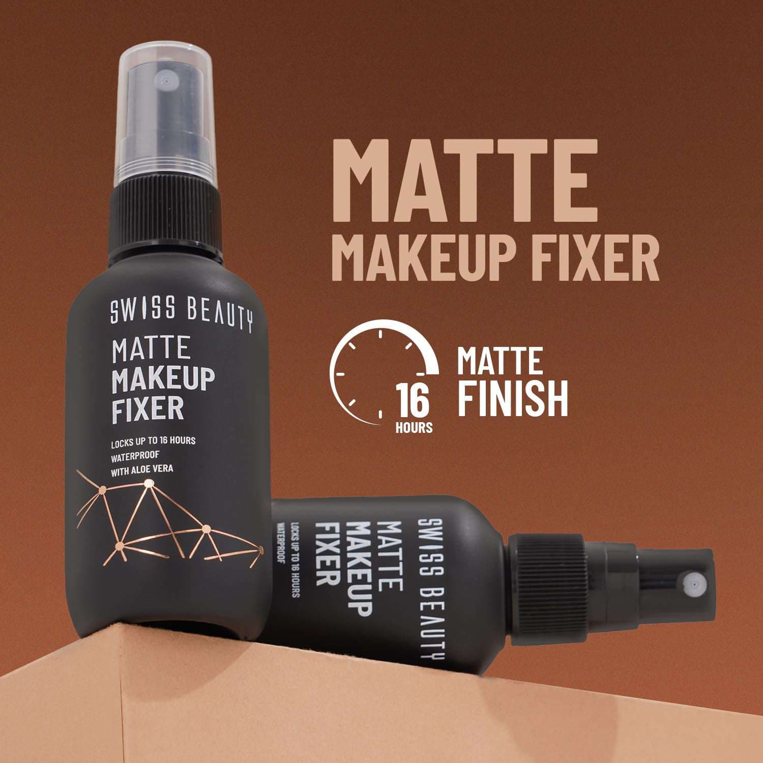 SWISS BEAUTY Matte Makeup Fixer Lock Up to 16 Hours with Aloe Vera