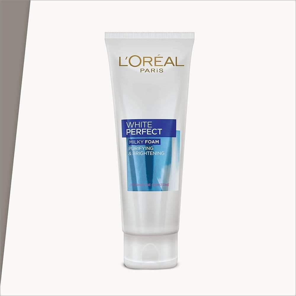 L'Oréal Paris Aura Perfect Milky Foam Facewash, Cleansing + Brightening, With Tourmaline Gemstone + Vitamin E, 100ml