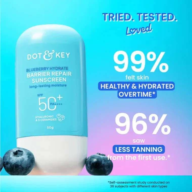 Dot & Key Blueberry Hydrate Barrier Repair Sunscreen SPF 50+ PA++++ (50g)